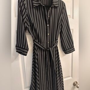 Karl Lagerfeld Striped Long Sleeve Dress